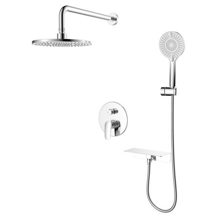 система душевая MILARDO Rora встраиваемая с тропическим 250мм и ручным 120мм со смесителем хром