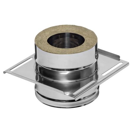 площадка монтажная для соединения одностенного дымохода к дымоходу с изоляцией Ф120/200мм=AISI 430 hafele монтажная площадка крестовая 0мм 329 71 500