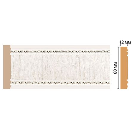 молдинг DECOMASTER 2400х12х80мм белый, арт.150-7D