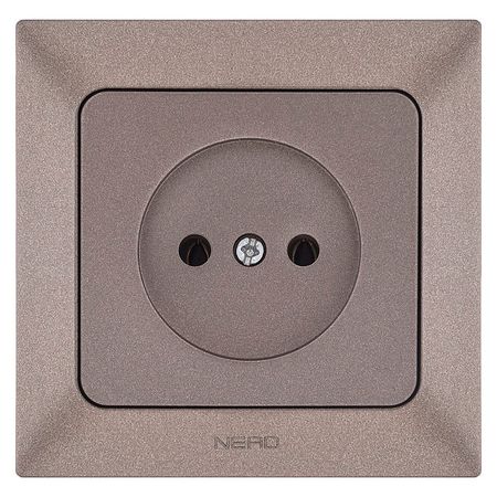 розетка 1 пост NE-AD Aras б/з 16А 250В металлик мокка