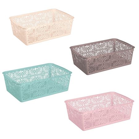 корзина БЫТПЛАСТ Эконова Floral 30х19,5х9,5см 5,5л пластик микс цвета корзина econova floral 30х19 5х9 5 см