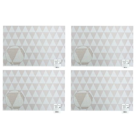 комплект салфеток сервировочных 30х45см 4шт бежевый из 10 микрофибровых протирочных салфеток