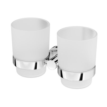 стакан для зубных щеток AM.PM Sense L двойной стекло хром для kawasaki ninja z1000 2007 2008 2009 z1000 черное лобовое стекло мотоцикла ветровое стекло двойной пузырьковый экран обтекатель 07 08 09