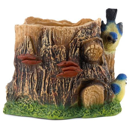 фигура садовая Пень с птичками 17см когтеточки yami yami когтеточки когтеточка гофрокартонная березовый пень с пропиткой 28x28x0 25 см