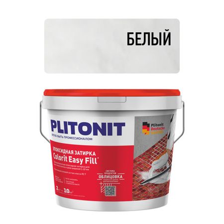 затирка для швов PLITONIT Colorit EasyFill эпокс. 1-10мм 2кг белая затирка для швов plitonit colorit easyfill 1 10мм 1кг бежевая