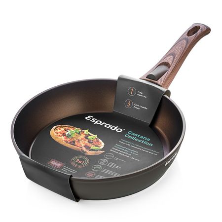 сковорода ESPRADO Castana 24см антипр.покр. кован.алюм. съёмная ручка индукция сковорода hitt starlight plus съемная ручка 26 см