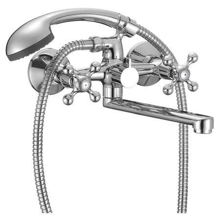 смеситель для ванны MILARDO Duplex двухвентильный короткий латунь хром смеситель для ванны damixa gala короткий латунь