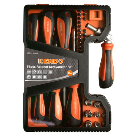 набор отверток и бит KENDO 51 предмет vibratite отвертки биты ованадиевая 1 шт fd4 fd5 5 fd7