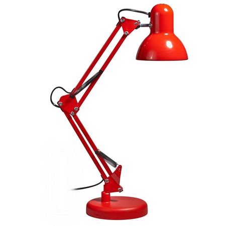 лампа настольная UNIEL TLI-221 60Вт E27 красный пластиковый аварийный выключатель vaneaims 16 мм красный