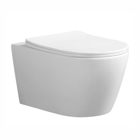 унитаз подвесной URBATEC Nove Tornado безободковый микролифт белый