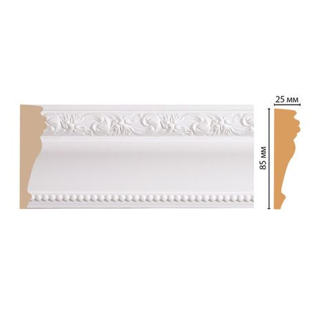 молдинг DECOMASTER 2400х25х85мм белый матовый, арт.152-115