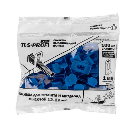 зажимы для выравнивания гранит плиты 12-22мм TLS 1мм 100шт зажимы для выравнивания плитки tls 1мм 100шт