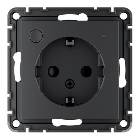 розетка 1 пост SYSTEME ELECTRIC Atlasdesign Smart  с/з с/ш Zigbee 16А сх.1 карбон centechia zigbee 3 0 smart gateway hub для ewelink