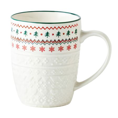 кружка TODELIA Зимний уют елочки и снежинки 380мл костяной фарфор moonbiffy прозрачные снежинки для ёлки 3 шт