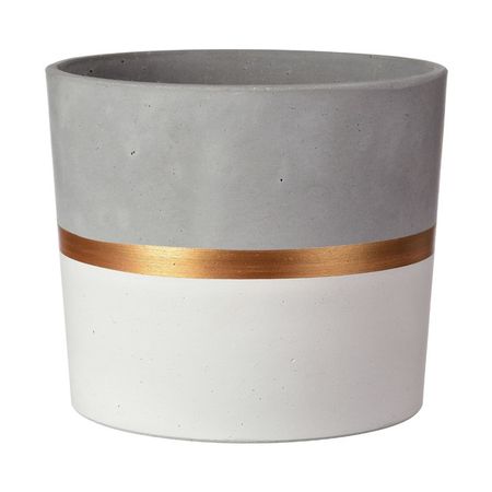 кашпо Кедр d14см h13см 1,4л бетон белый