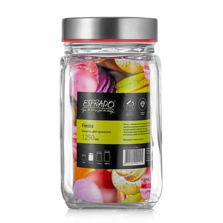 емкость для хранения ESPRADO Fiesta 1250мл стекло емкость для хранения esprado fiesta 1250мл стекло