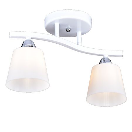 люстра потолочная РОССВЕТ Аппиа 2х20Вт E27 металл белый люстра потолочная россвет вьюн 2х20вт е27 металл пластик белый