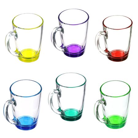 кружка OSZ Капучино 300мл стекло цветное дно в ассортименте подвесок коломеев сказка 10 90мм 2шт стекло мультиколор