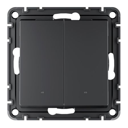 выключатель 2-клавишный SYSTEME ELECTRIC Atlasdesign Smart  с подсв. Zigbee 10А карбон centechia zigbee 3 0 smart gateway hub для ewelink