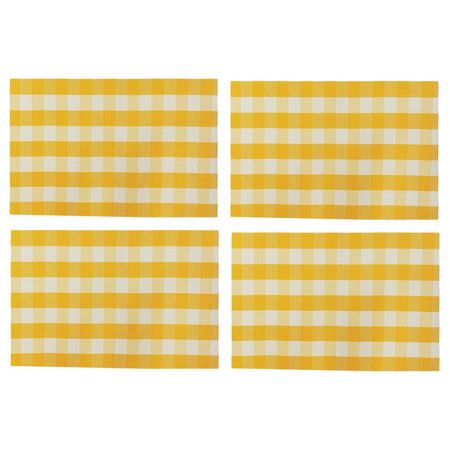 комплект салфеток сервировочных 30х45см 4шт желтая клетка, SET-19 из 10 микрофибровых протирочных салфеток