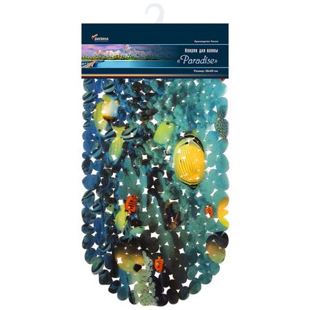 коврик для ванны Paradise 36x69см антискользящий FV1-MG коврик для ванны морская галька 36х69см антискользящий