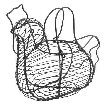 корзина для яиц TODELIA 3л железо черная фруктовница todelia 27 5х16 5х27 7см железо мдф