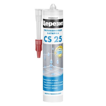 герметик силиконовый Церезит CS 25 280мл  прозрачный, арт.2902008 герметик силиконовый bostik perfect seal универсальный 280мл прозрачный арт bok638530p