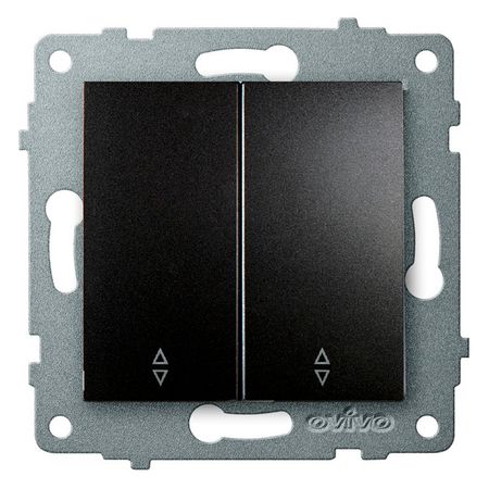 выключатель проходной 2-клавишный OVIVO Лофт черный переключатель 2 клавишный ovivo loft проходной крем