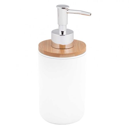 дозатор для жидкого мыла Бамбук пластик белый корзина для белья с крышкой cъемный   400x300x600мм бамбук х б белый