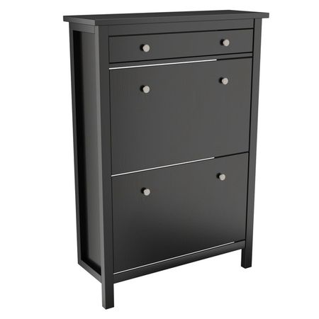 тумба для обуви Кантри 890х300х1270мм черный сосна полка навесная кантри 1430х218х285мм сосна