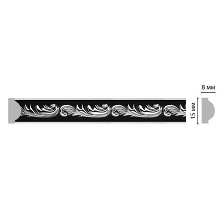 молдинг DECOMASTER 15х8х2400 мм серебро полистирол, арт.130-63 молдинг decomaster 15х8х2400 мм   полистирол арт 130 5