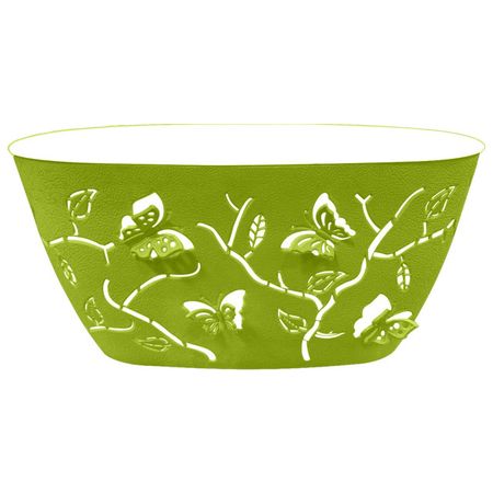 горшок двойной Бабочки 3D 4л 30х15х15см лиственно-зеленый пластик горшок для орхидей бабочки 3d 0 7л d11 5см h10 5см прозрачный пластик