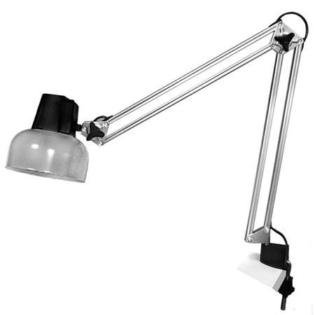 лампа настольная Трансвит Бета на пластиковой струбцине 60Вт Е27 серебро gls глс бета каротин капс 60