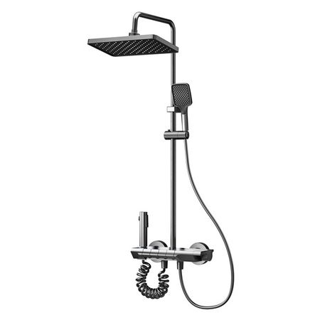 система душевая ARGOTECH Altra-Led 1150мм индикатор температуры алюминий графит