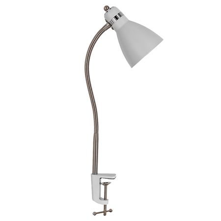 лампа настольная ULTRA LIGHT на струбцине 60Вт Е27 белая