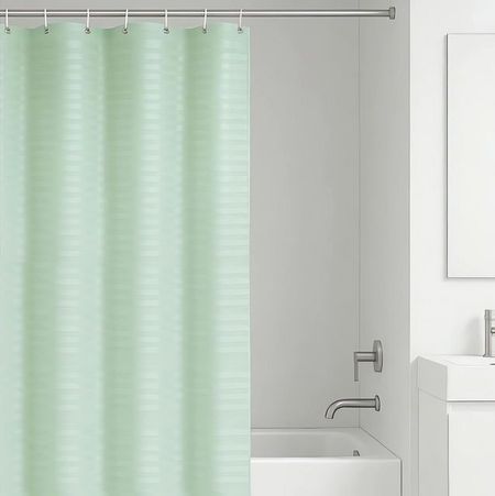 занавеска для ванной OFELIS  200х240см полиэстер зеленая