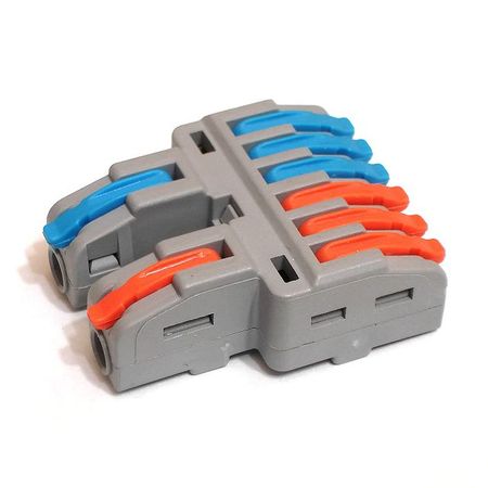 клемма разветвительная DORI СМК 422-6 2-х полюсная 2шт серый/оранжевый/синий