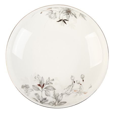 тарелка TODELIA Флора 19,2см глубокая костяной фарфор