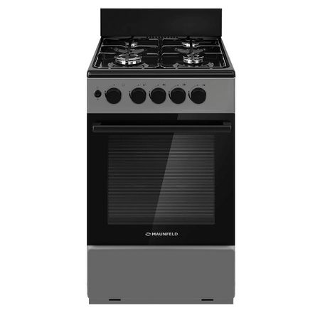 плита газовая MAUNFELD MGC50GEGR08 87,5х49,5х65см серый духовка электрическая maunfeld aeoc 575s 60см 57л 6режимов гриль серый