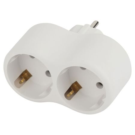 разветвитель ЭРА 2 гнезда с/з белый 16А разветвитель эра 2 гнезда 2 usb 2400ma б з 10а белый
