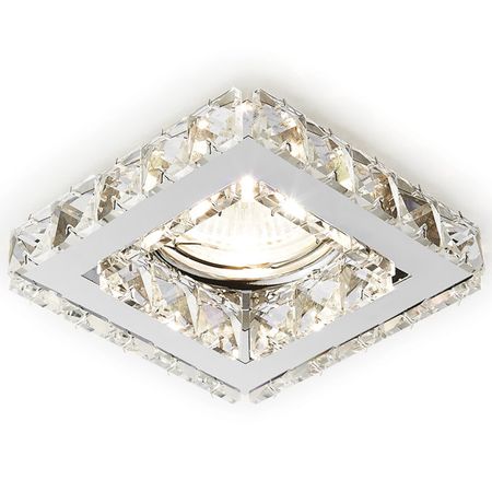 светильник встраиваемый AMBRELLA LIGHT Кристалл Спот MR16 GU5.3 + 3Вт LED хром/прозрачный хрусталь