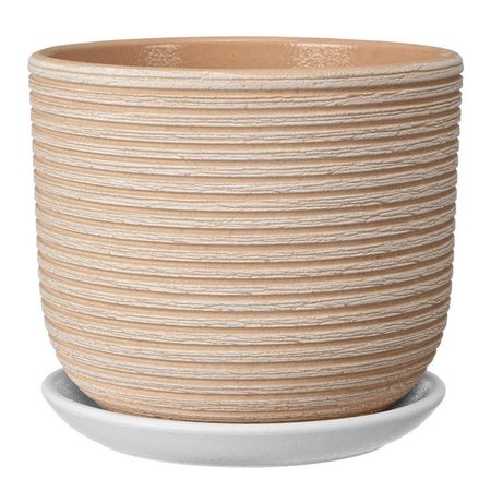 горшок керамический с поддоном лоза бежевый бук 1,6 л зелёная искусственная винная лоза 230 см