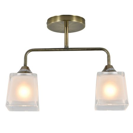 люстра потолочная ESCADA Артемида 2х40Вт Е27 античная бронза белый