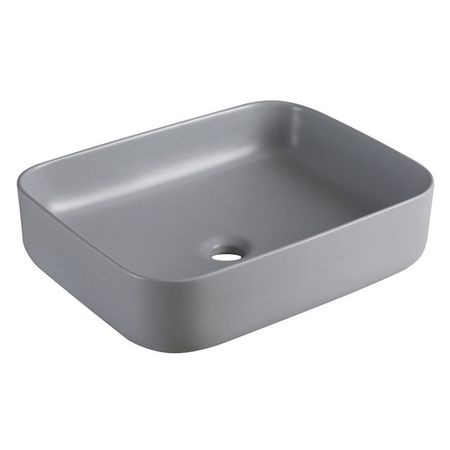раковина накладная VITARTA Matte Grey 50х40х13,5см прямоугольная темно-серая матовая лежаки yami yami лежаки подстилка прямоугольная стеганая серая 2