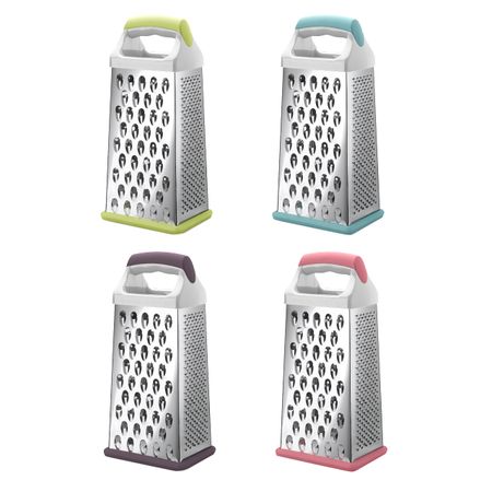 терка APOLLO Regina 23,5см 4-х гранная нерж.сталь, пластик микс цветов нож apollo genio nero steel 18см поварской нерж с антибакт покр пластик