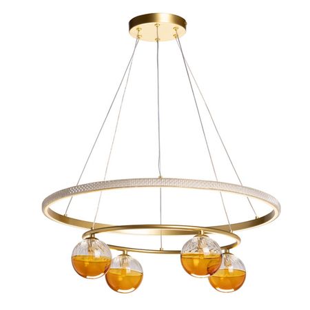 люстра подвесная DECITY Оскар 30Втх2+4х7Вт G9 2400Лм 3000/4000/6500К металл стекло золотой подвеска maxijoy коктейль 10 5см стекло желтый