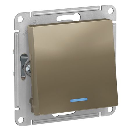 переключатель 1-клавишный Atlas Design с/и шампань переключатель 1 клавишный atlas design шампань