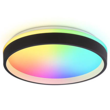 светильник светодиодный AMBRELLA LIGHT Дэнс RGB 3000K-6500K черный/золото светильник светодиодный ambrella air slim 3000k 6500k cct переключатель