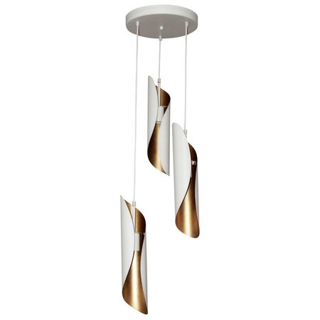 светильник подвесной ЭЛЕТЕХ Маэстро 60Вт 3хE27 белый/золотой бра настенное элетех маэстро 60вт e27 белый