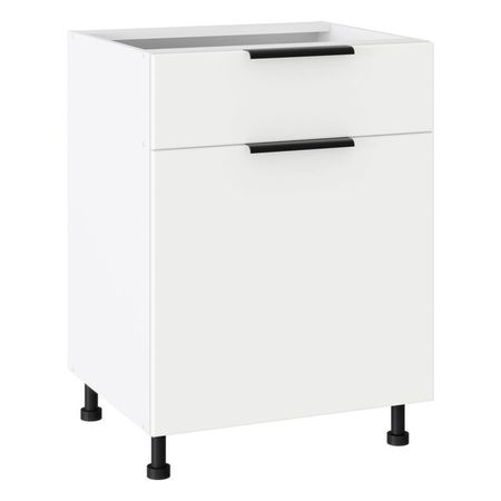 кухонный шкаф напольный Лира 820х600х504мм 1 ящик 1 дверь МДФ/ЛДСП кухонный шкаф напольный бергамо 820х600х504мм 1 ящик 1 дверь мдф лдсп